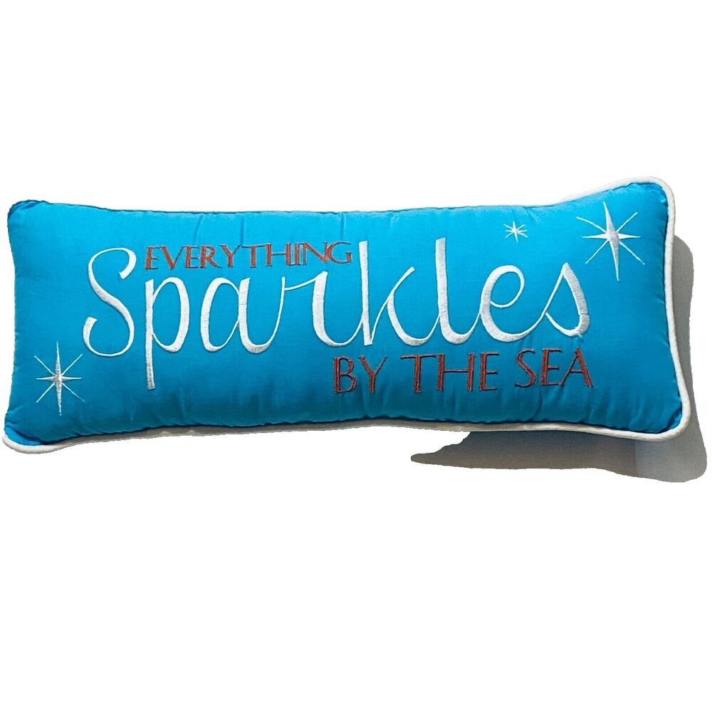Throw Pillow Unbranded 'Everything Sparkles By The Sea' Home Accents & Decor
